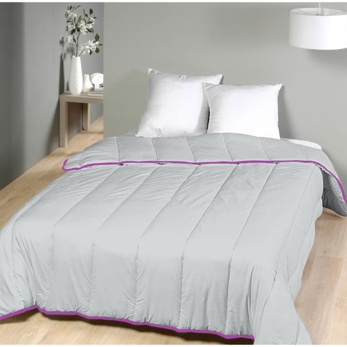 Couette Gris Perle - 220 x 240 - LEGERE 300grs  - MORTREUX