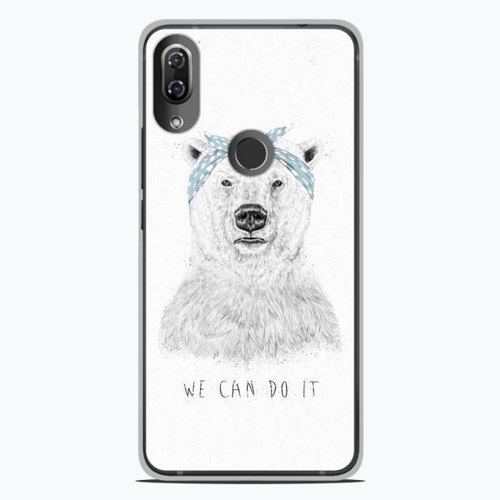 Coque Housse Wiko View 2 Pro en silicone gel protection arrière- BS We can do it
