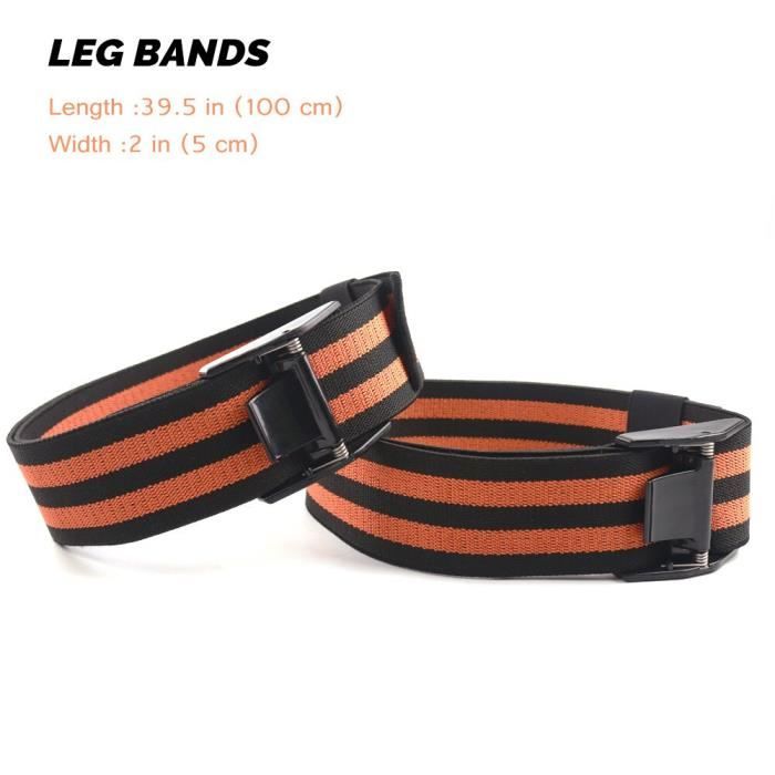 BFR bandes d'occlusion bandes de résistance Pro Fitness bras jambe Blaster bandes d'exercice - Modèle: 2 Leg Bands - HSJSTLDA10180
