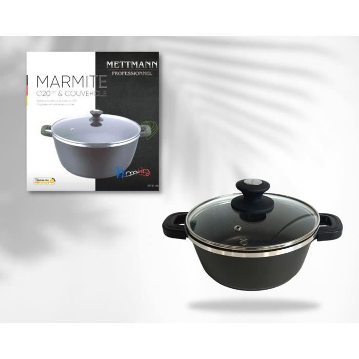 MARMITE 20 CM EN REVÊTEMENT ANTI-ADHÉSIF GREBLON C2+ - INDUCTION