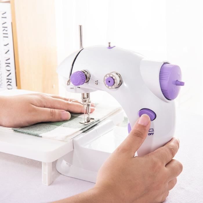 Machine à coudre domestique portable de taille moyenne-Avec lumière-Euro-blanc-DECOUVITE - DECOUSEUR