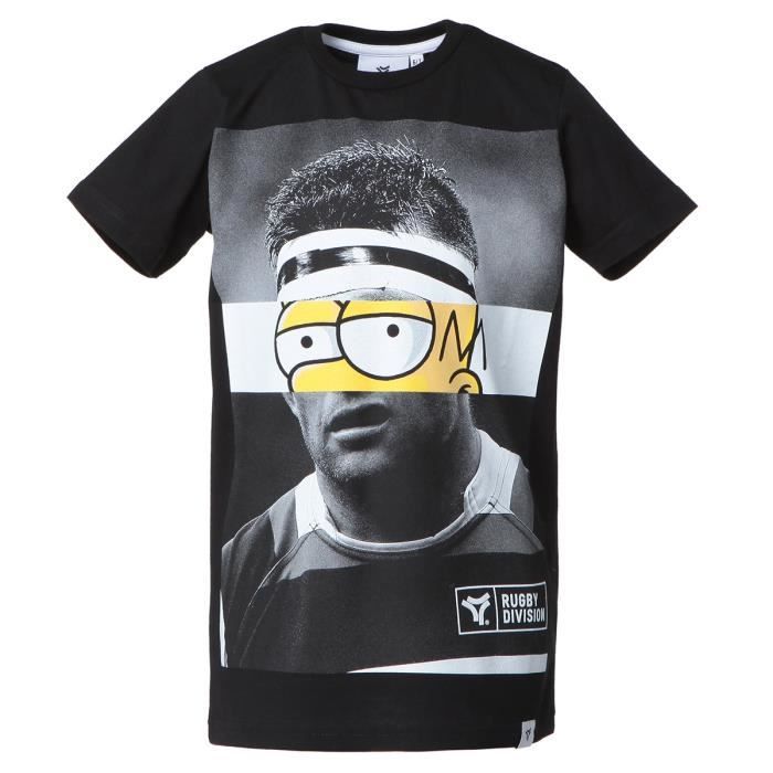 RUGBY DIVISION T-shirt col rond Homy - Enfant garçon - Noir