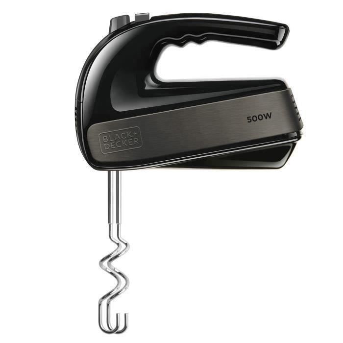 Batteur électrique BLACK+DECKER BXMX500E de 500W avec 5 vitesses + Turbo