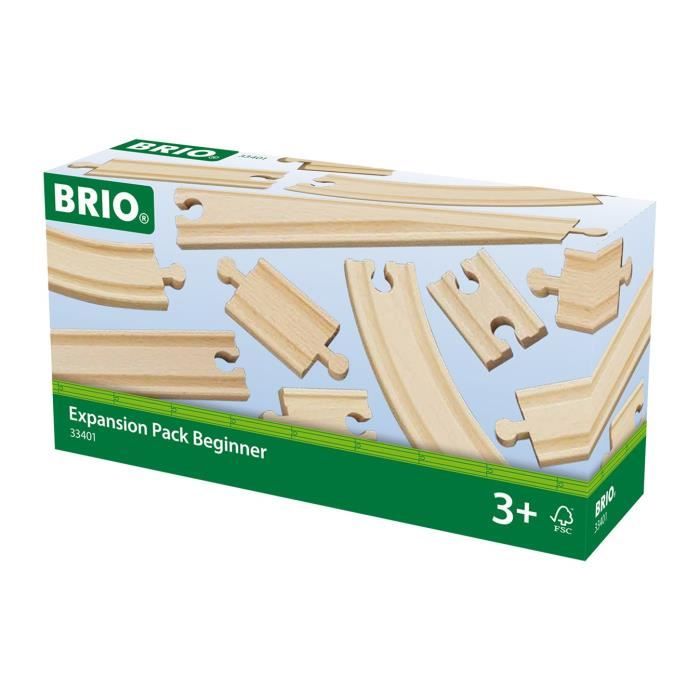 Brio World Coffret Evolution Débutants -11 Rails - Accessoire pour circuit de train en bois - Ravensburger - Mixte dès 3 ans - 33401