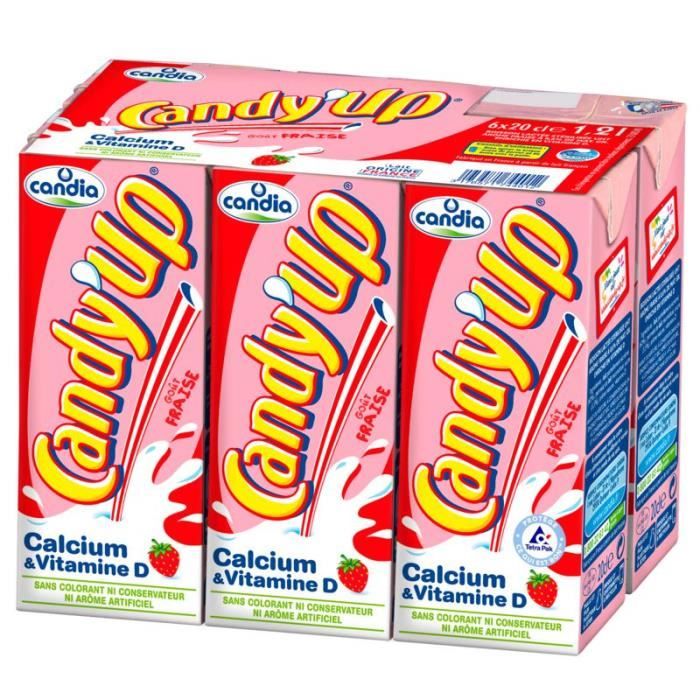Lait aromatisé fraise 6 x 20 cl Candy'up