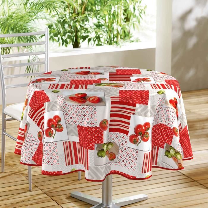 CDaffaires nappe ronde (0) 160 cm Toile cirée Amandine