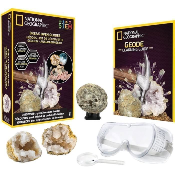 NATIONAL GEOGRAPHIC - Kit découverte - 2 géodes à briser