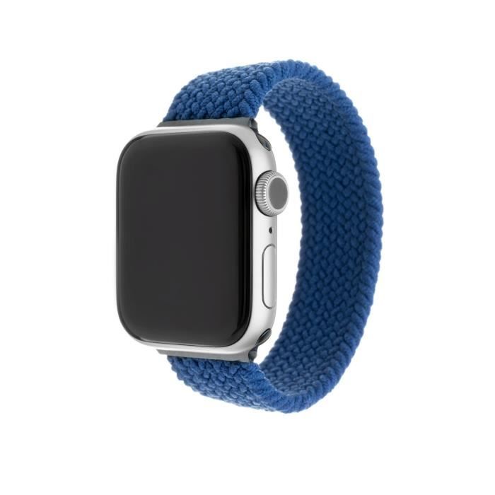Bracelet élastique en nylon FIXED Nylon Strap pour Apple Watch 38-40-41mm, taille XL, bleu