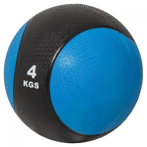 Médecine ball de 4 KG - bleu/noir - ballon de musculation