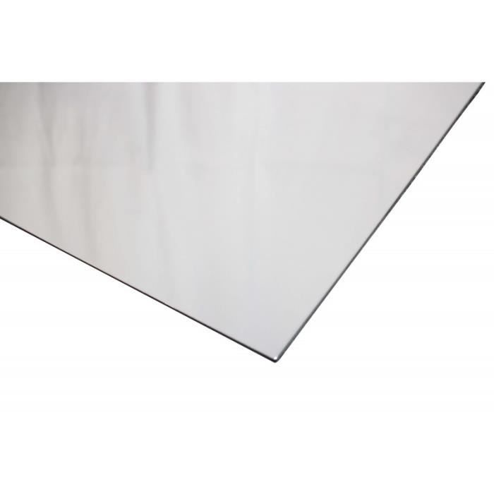 Crédence réversible en blanc satiné - blanc brillant - L: 200 cm - l: 100 cm - E: 3 mm - Blanc RAL 9016