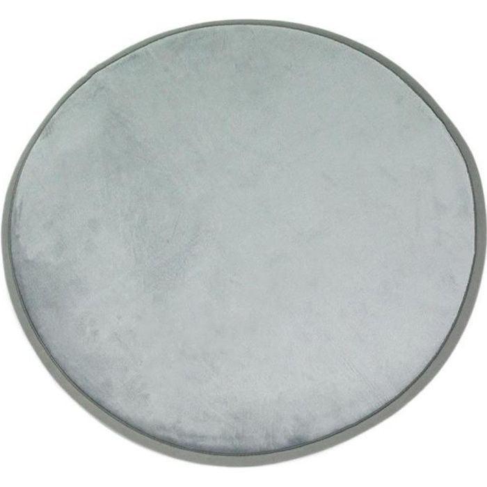 FLANELLE Tapis Rond 70 cm Gris