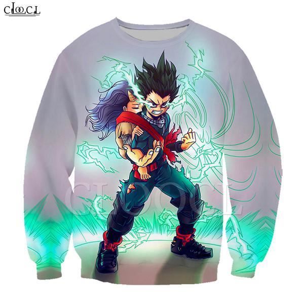 Sweat-Shirt Homme,Sweat-shirt animé pour filles Toga Himiko My Hero academy, avec avertissement imprimé 3D, pour hommes et femmes,