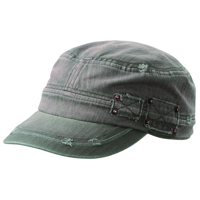 Casquette militaire army jean vintage - rivets - MB6514 - marron olive