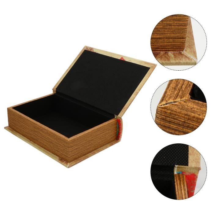 1Pc Vintage faux livre ornement Simulation boîte de rangement pratique partition materiel de jeu