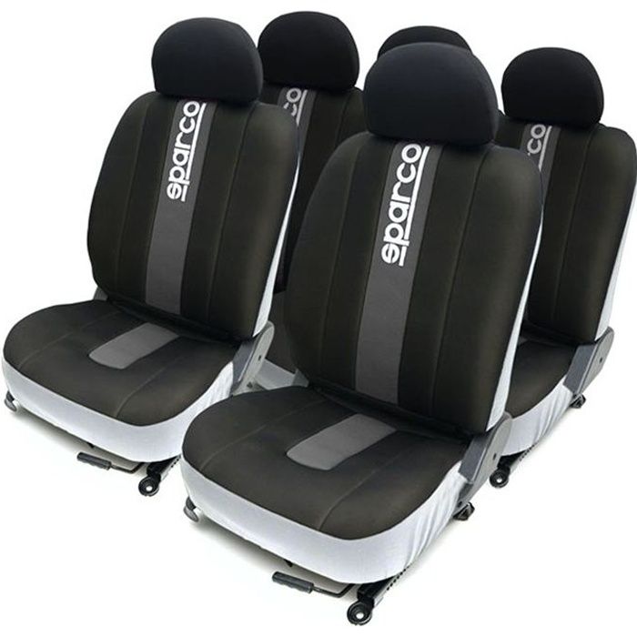 Jeu de housses logo SPARCO bande Grise