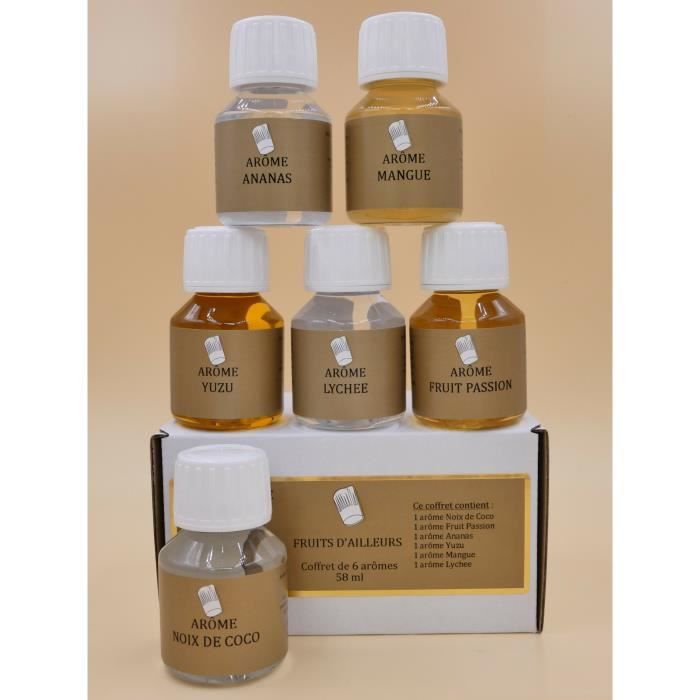 Coffret 6 Arômes Alimentaires 58ml FRUITS D'AILLEURS