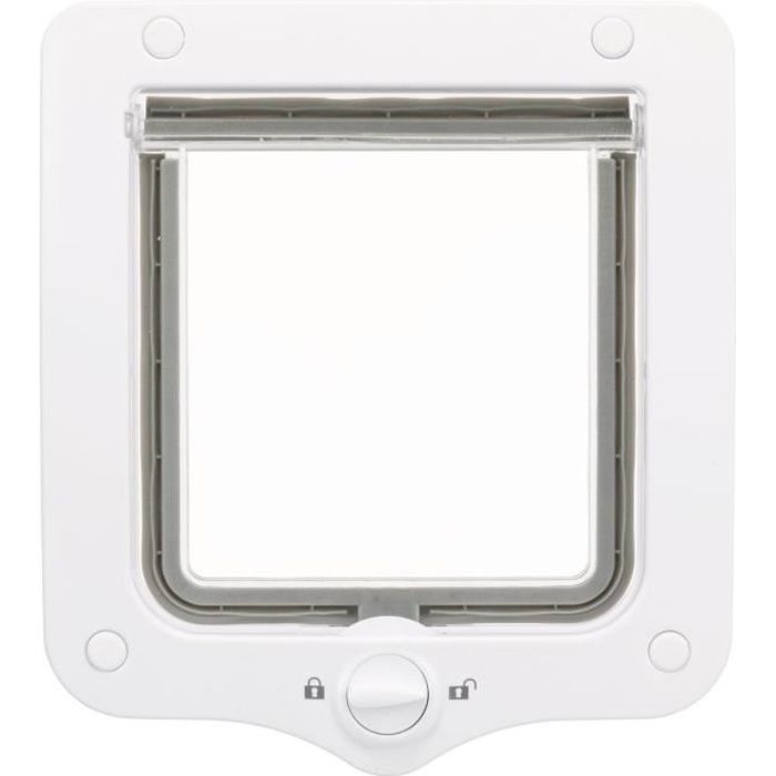 Chatière - 2 positions - 20 × 22 cm - Blanc