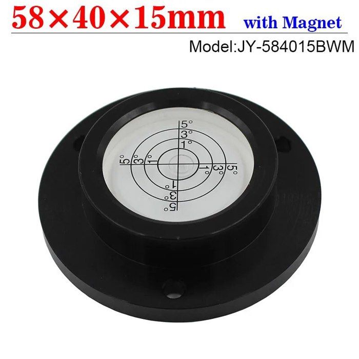 Nivellement Professionnel Niveau à Bulle Rond En Aluminium - Haute Précision 50mm - Pour Arpentage Et Réglage D'Instruments Niveau Aluminium Arpentage