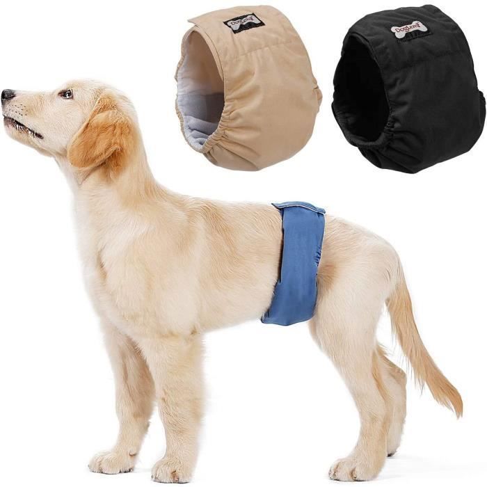 Comparer les prix de Lot de 3 couches lavables pour chiens mles culottes hyginiques pour dressage des chiens 6 tailles couleurs multi CULOTTE HYGIENIQUE