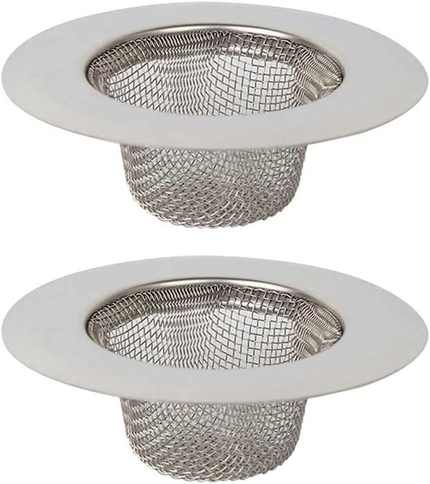 2 Filtres D'Évier En Acier Inoxydable - Crépine De Drain Pour Cuisine Et Salle De Bain - 7x2.5 Cm