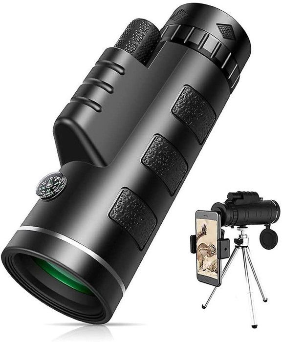 Monoculaire Avec Support Smartphone Monoculaire Téléscope 60x80 Avec Support Smartphone - Zoom Puissant - Observation Adulte Monoculaire Télescopique 60x80