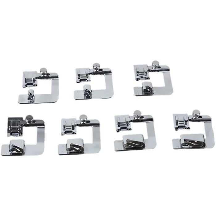 Lot De 6 Pieds Presseur à Ourlet Roulé Pour Machine à Coudre - Large Et étroit - Brother, Singer, Janome