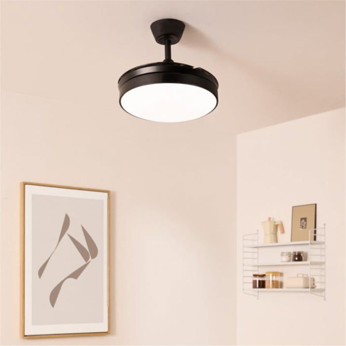 Ventilateur de plafond - Create - Avec lumière - Pales rétractables - Silencieux - LED