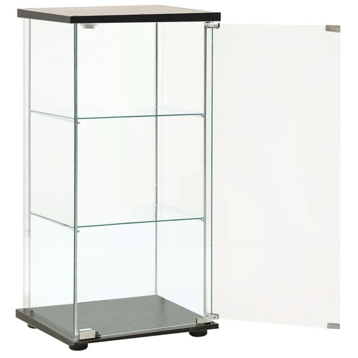 Armoire de rangement en verre trempé - vidaXL - Noir - 42 5x36 5x86 cm - 3 niveaux - Verre trempé 4 mm