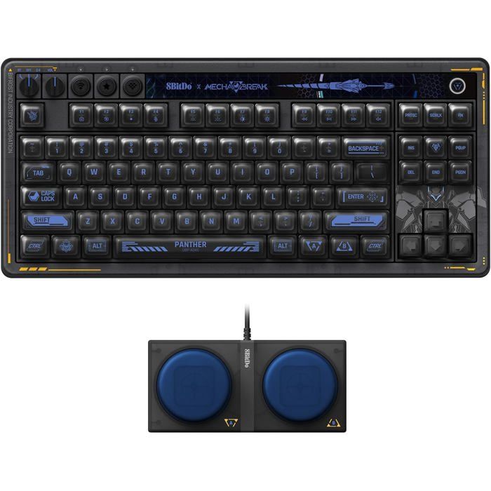 8Bitdo Retro 87 Mechanical Keyboard with Hot Swappable Kailh Switches RGB Backlight Programmable Buttons Wireless 2.4GBluetoothUSB C for Windows and Android Mecha Break: Panther ANSI US - vue 2
