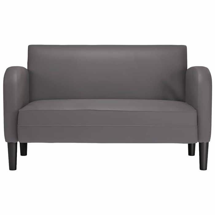 Gris SOFA - PHSH - Canapé causeuse - Petit double - gris 110 cm similicuir C123