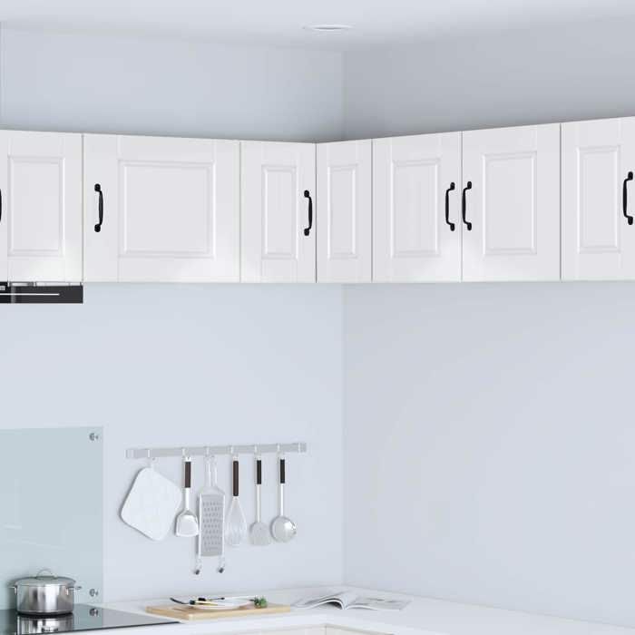 Promo détéArmoire de cuisine - SWEETY - [1 pc] - Colonne/Cabinet de cuisine - avec étagère Blanc brillant 57x57x40cm 5863
