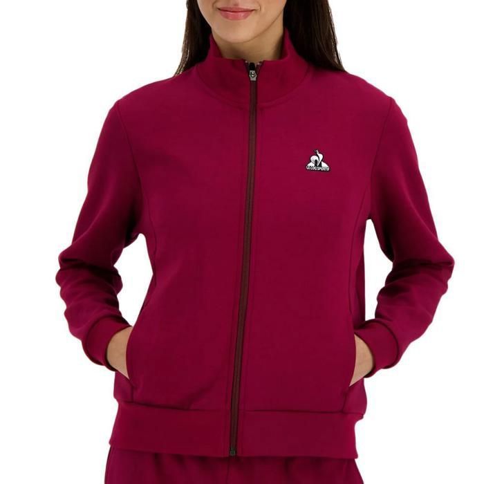 Sweat Zippé Bordeaux Femme Le Coq Sportif Heritage Sweat Zippé Bordeaux Femme Le Coq Sportif Heritage