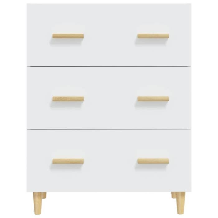Armoire Vaisselier Durable - Blanc - Buffet de cuisine - avec Rangement - Blanc 70x34x90cm - Bois dingénierie LH9081605