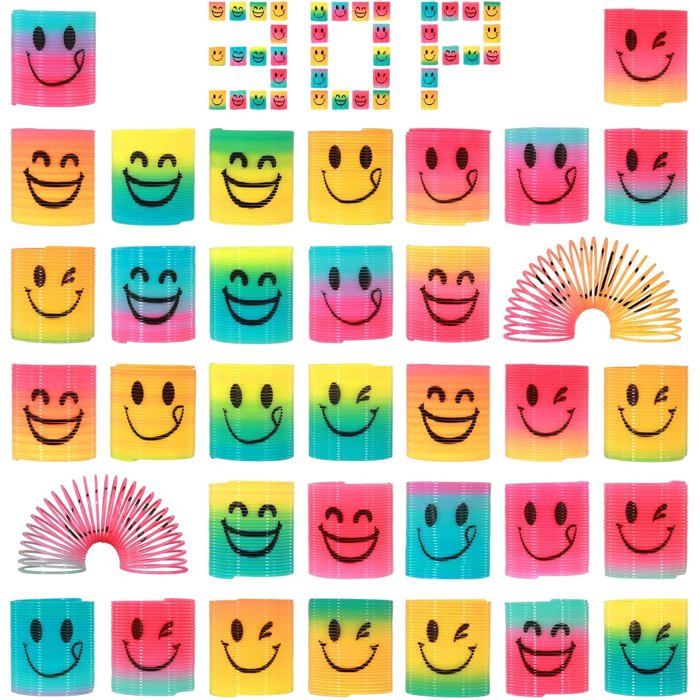 Set de Pinata dAnniversaire 30 Pièces avec Mini Jeux Arc-en-Ciel - Cadeaux Invités Enfants et Sachets de Bonbons Inclus