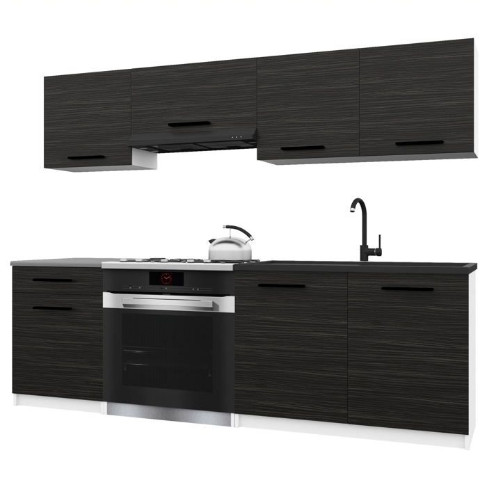 BELINI Cuisine Équipée Complète ITALIA 1 180 cm - Meubles Hauts et Bas ...