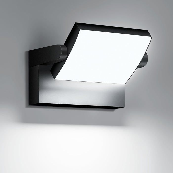 Applique Murale LED Extérieur 40W Pivotante 350° Projecteur 6000K 4000Lm IP65 Aluminium Noire Extérieur Intérieur