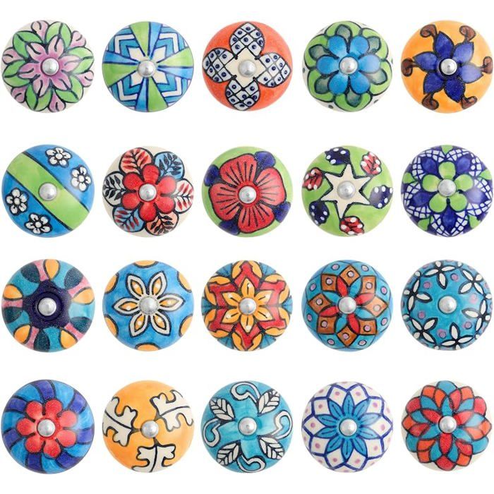 Boutons de tiroir Vintage en Céramique Bouton de Porte CuisineCommodemueble et port pcard Boutons en