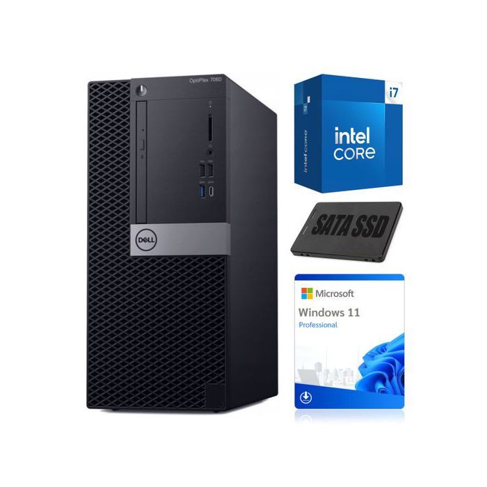 Ordinateur de bureau Dell OptiPlex 7060 Tower i7-8700 4GB 256GB SSD Win11Pro Classe A