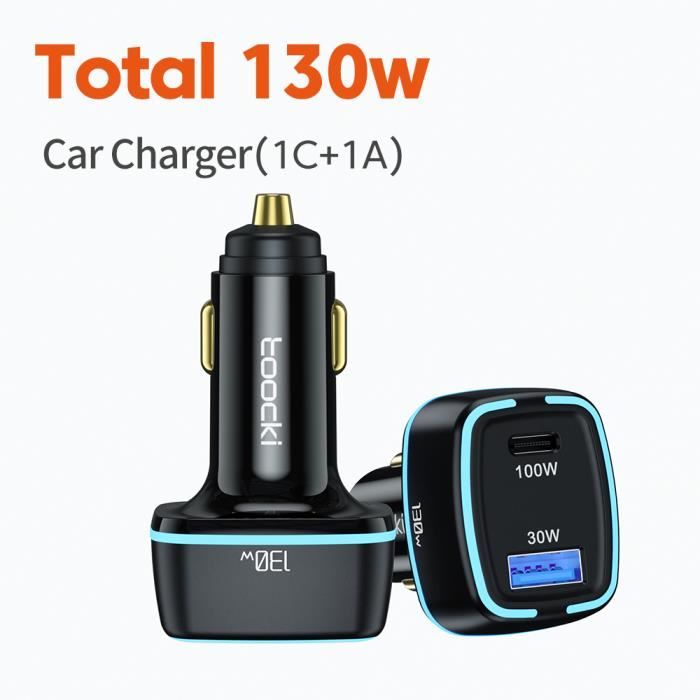 Chargeur Moto USB-A + Type-C 18W Voltmètre Étanché IP65 12-24V - Rouge - Double Port Rapide