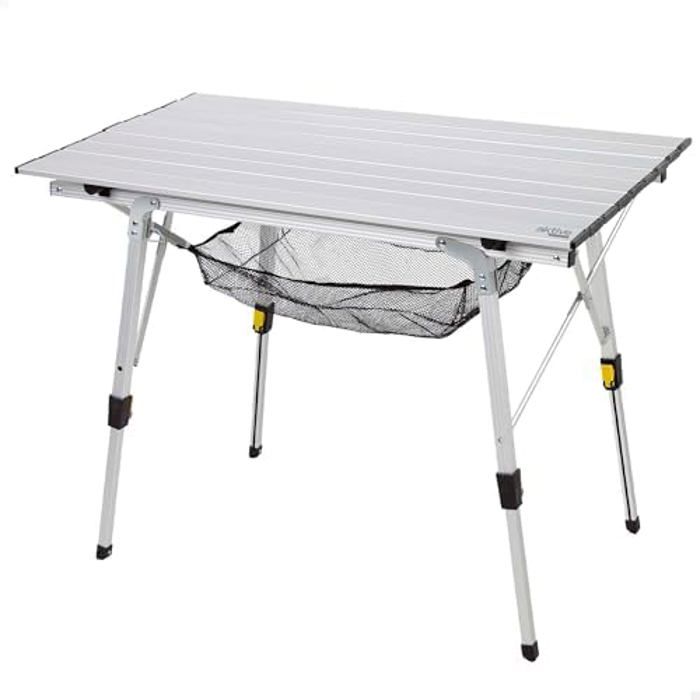 Table Pliante AKTIVE 60x45x56 Cm - Ultra Compacte Pour Camping, Pique-Niques & Sorties, Stable Jusqu'à 30 Kg