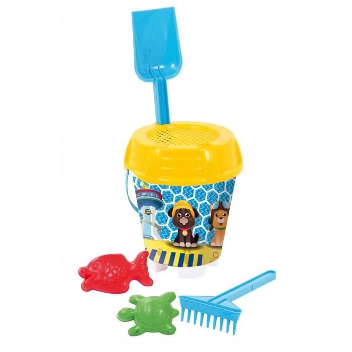 558-38 - jeu d'eau et de plage - seau + 5 accessoires - modèle