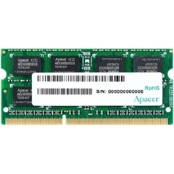 Barrette Mémoire Ram Sodimm Ddr3 8go Apacer Compatible Pc12800 1600 - vue 3