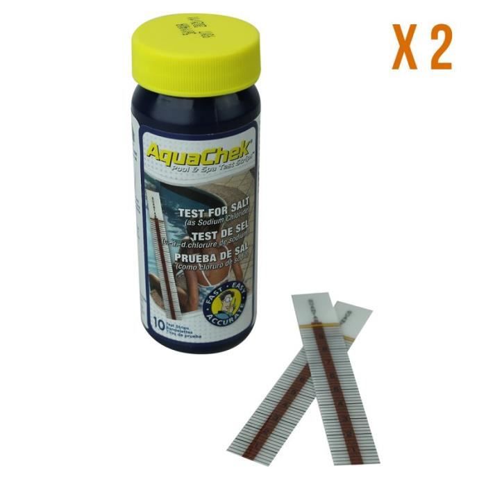 Lot De 2 X 10 Bandelettes D Analyse Aquachek Pour Piscine Ou Spa Sel Blanc Achat Vente Traitement De L Eau Lot De 2 X 10 Bandelettes Cdiscount