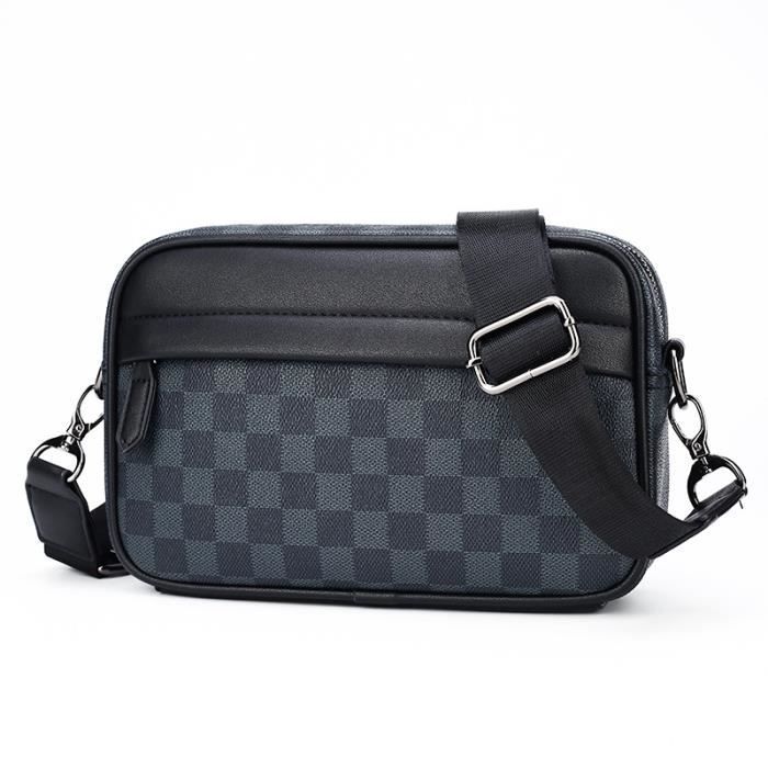 Sac Bandoulière Homme En Cuir PU - Brun Clair - Imperméable - Portable Épaule Ou Croisé