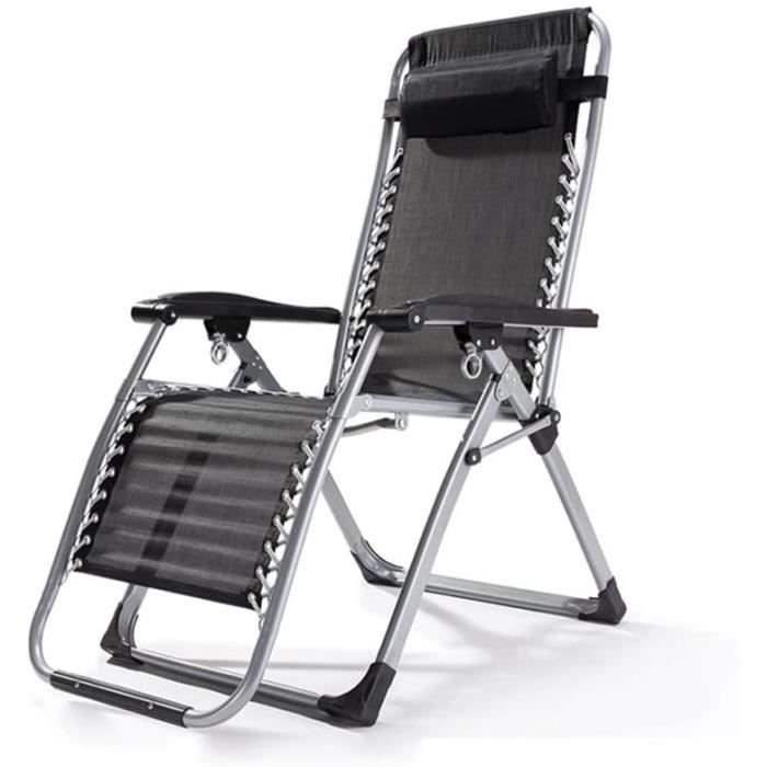 Chaise longue pliante Fauteuil inclinable Dossier Fauteuil Plage Patio