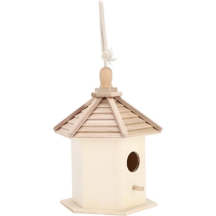 Nichoir Suspendu En Bois Naturel – Dimensions 10x8,5x13 Cm – Marque Artemio