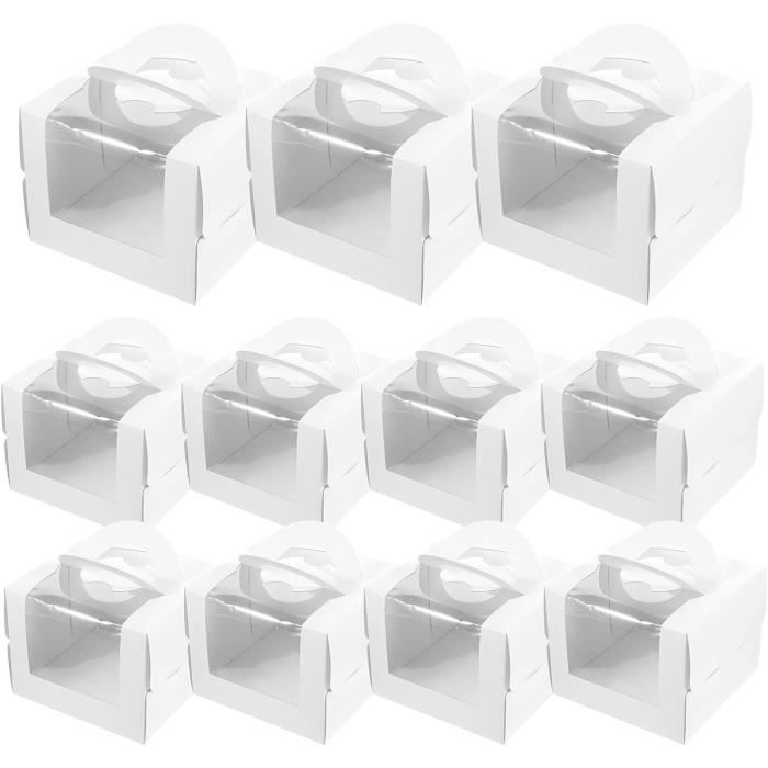 Boîtes De Boulangerie Avec Fenêtre - Lot De 25 - 20,32x15,24x6,35 Cm - Carton Alimentaire Pour Biscuits, Muffins - 7
