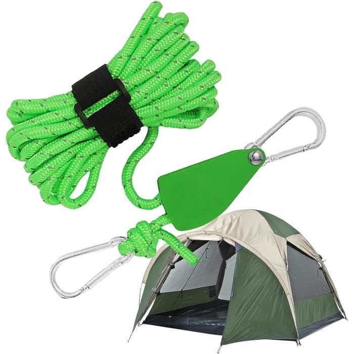 Corde De Tente 4mm Avec Poulie Et Régulateur Auto-verrouillant – Camping, 4m
