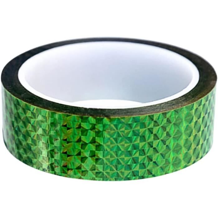 Ruban soie métallique clairvaux carreaux vert émeraude 10 cm x 9 m