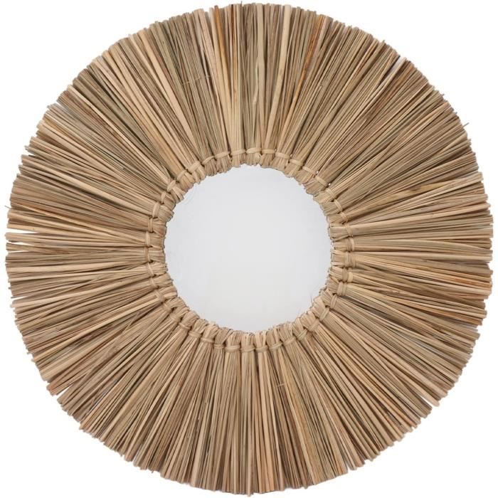 Miroir mural rond pour salle de bain, chambre, couloir, cadre en métal